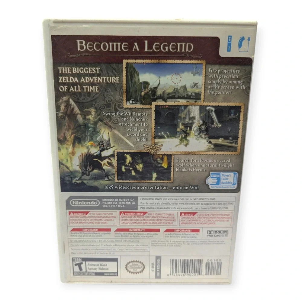 The Legend of Zelda Twilight Princess Nintendo Wii CIB Complete Link Wolf